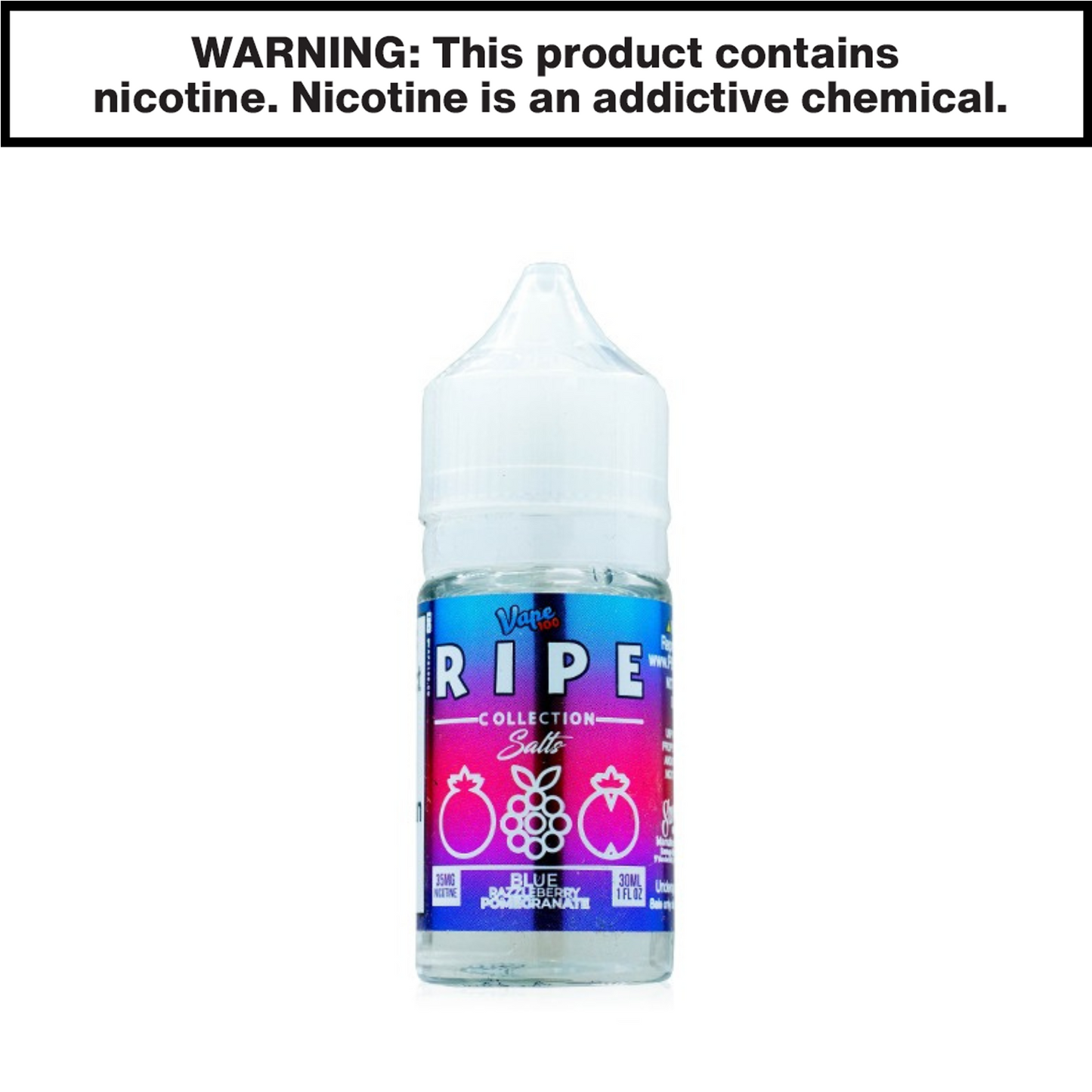 Vape 100 Ripe Ejuice 30mL Salt Nic