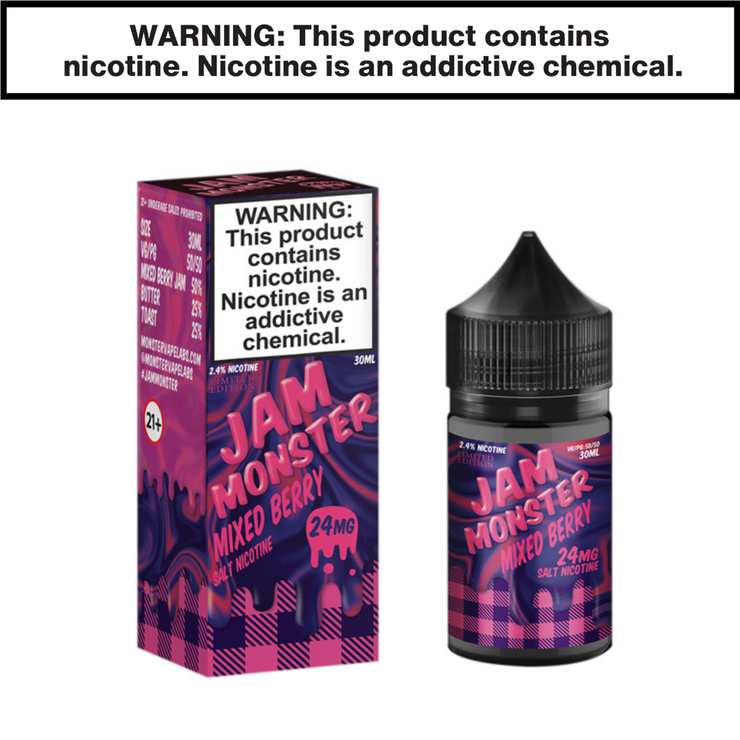 Jam Monster eJuice 30mL Salt Nic