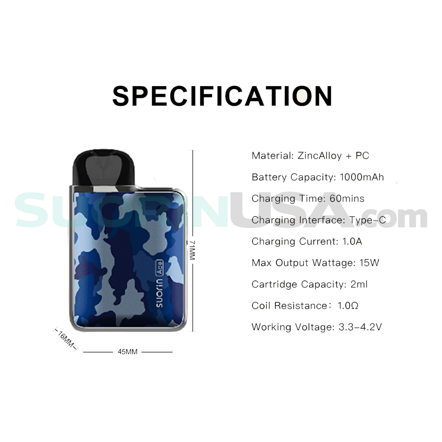 Sourin Ace Camo Blue Vape